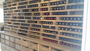 Summerland Winery tasting room build-in storage unit.